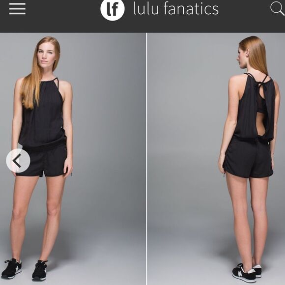Lululemon Heat The Street Onesie Romper ~Sz 10 Black 1048 - Picture 1 of 6